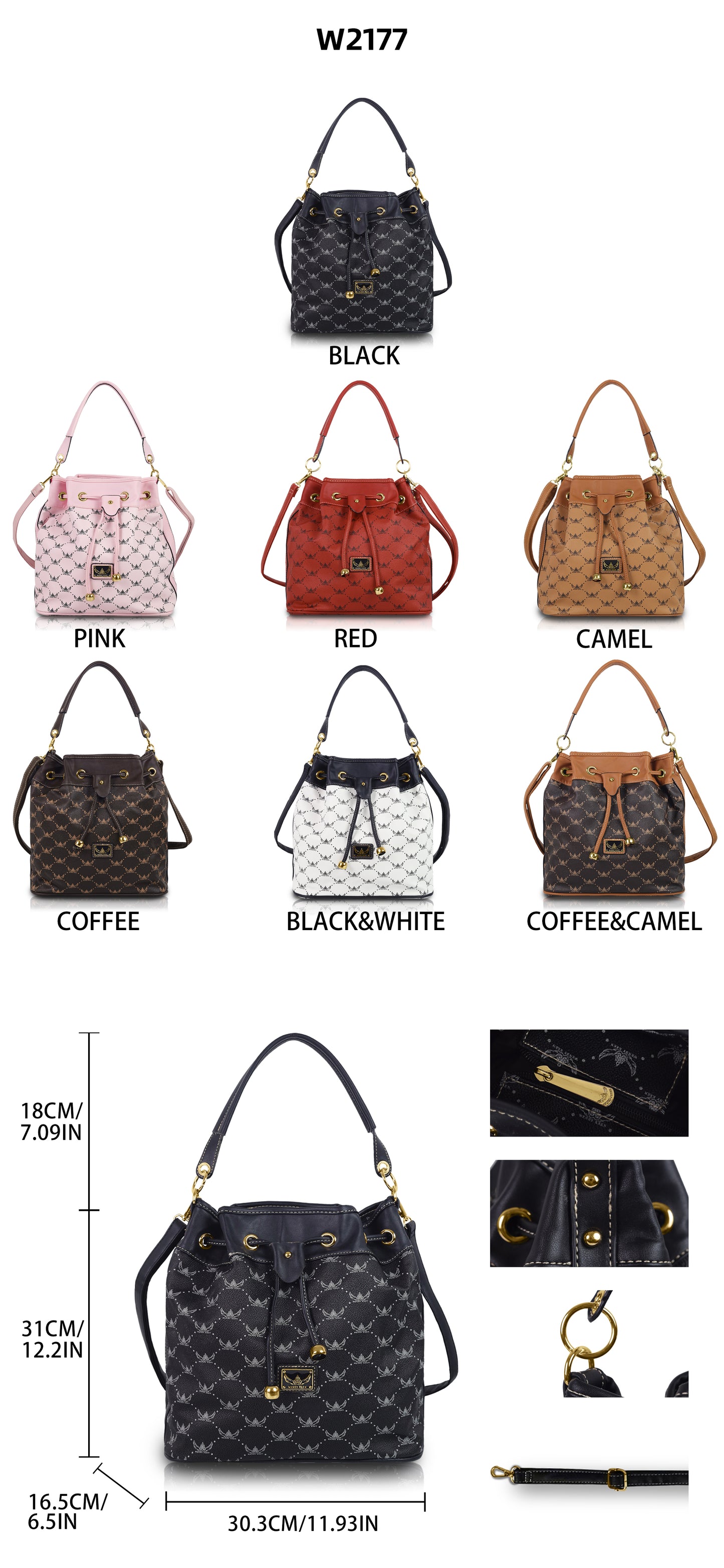 #W2177 Wendy Keen Large Bucket Tote