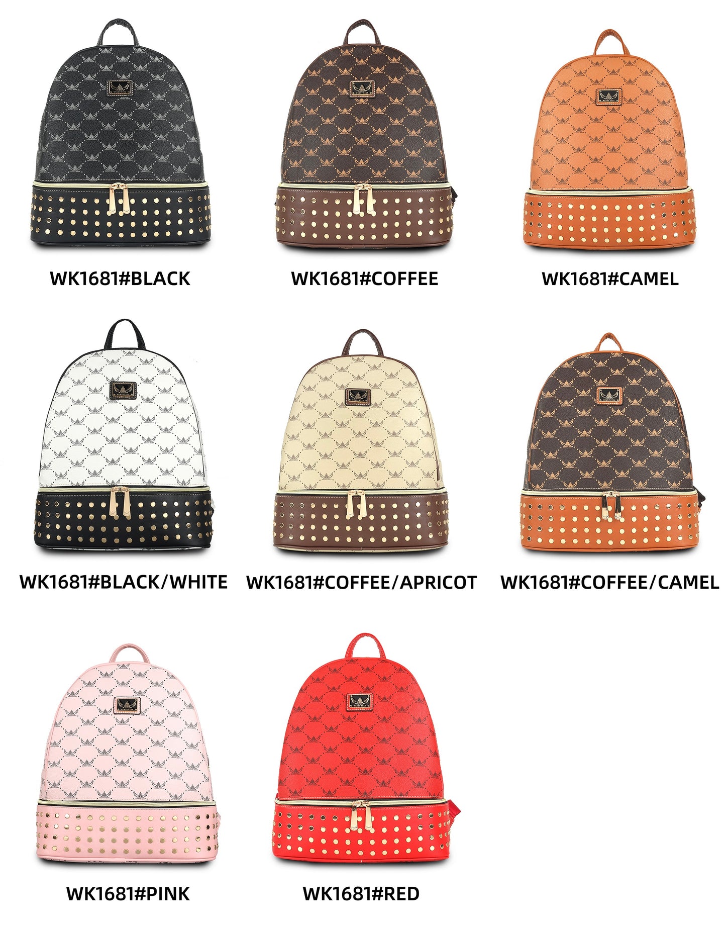 #W1681 Wendy Keen Large Stud Backpack
