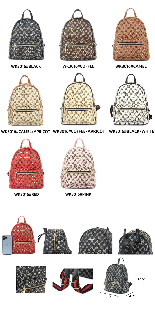 #W3016 Wendy Keen Stud Backpack